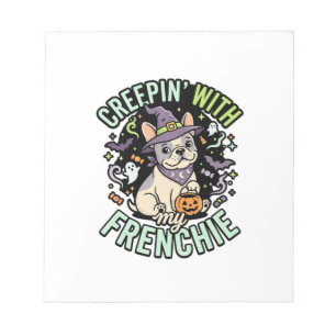 Halloween Franse Bulldog Griezelige Gezel Notitieblok