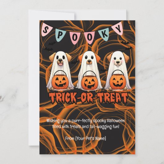 Halloween Franse Bulldog Groet Feestdagenkaart (Voorkant)