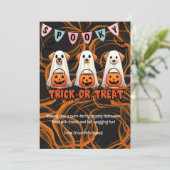Halloween Franse Bulldog Groet Feestdagenkaart (Staand voorkant)