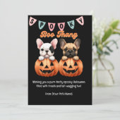 Halloween Franse Bulldog Groeten Feestdagenkaart (Staand voorkant)