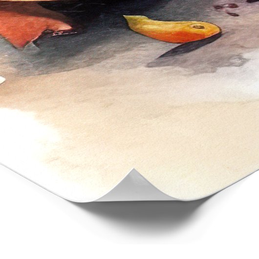 Halloween Franse Bulldog Met Pompoenen Eng Poster (Hoek)