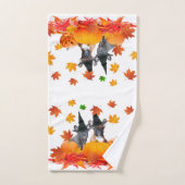 Halloween Franse bulldogs, handdozer Bad Handdoek (Handdoek)
