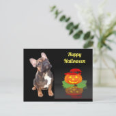 Halloween französische Bulldogge Postkarte Briefkaart (Staand voorkant)
