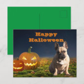Halloween französische Bulldogge Postkarte Briefkaart (Voorkant / Achterkant)