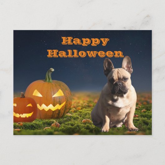 Halloween französische Bulldogge Postkarte Briefkaart (Voorkant)