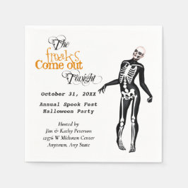 Halloween Freak Zombie Skeleton Custom Servet