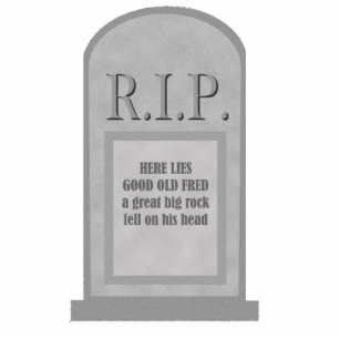 Halloween Fred Tombstone Photo Sclupture Staand Fotobeeldje