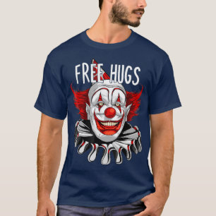 Halloween Free Hugs Scary Creepy Clown Graphic T-shirt