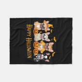 Halloween French Bulldog Dogs Pumpkin Funny  Fleece Deken (Voorkant (Horizontaal))