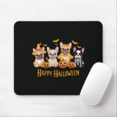 Halloween French Bulldog Dogs Pumpkin Funny  Muismat (Met muis)
