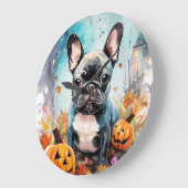 Halloween French bulldog met pompoenen eng Grote Klok (Hoek)