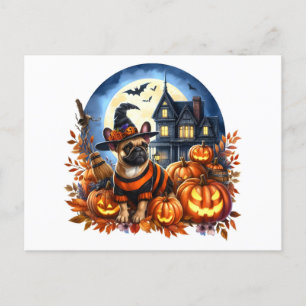 Halloween French Bulldogs Feestdagenkaart