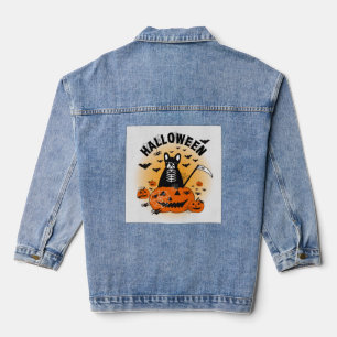 Halloween Frenchie Denim Jacket