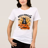 Halloween Frenchie Tri-Blend Shirt (Voorkant)
