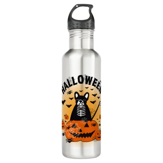 Halloween Frenchie Waterfles (Voorkant)