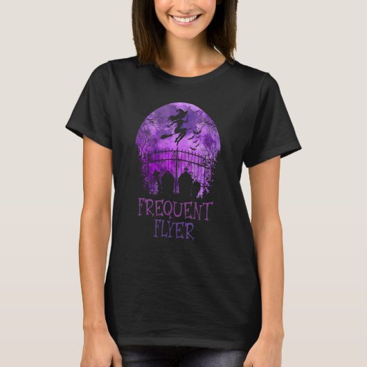 Halloween Frequent Flyer In The Cemetery Lazy Cost T-shirt (Voorkant)