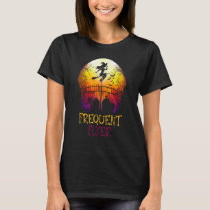 Halloween frequent flyer op de begraafplaats luie t-shirt