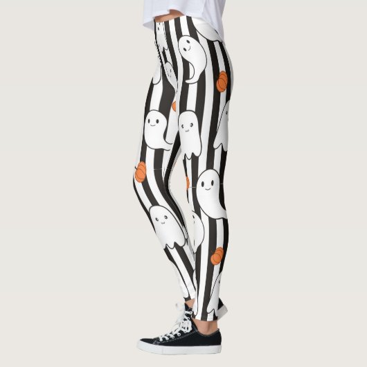 Halloween Friendly Ghost en Pumpkin Pattern Leggings (Links)
