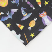 Halloween Friends Monogram Fleece Deken (Hoek)