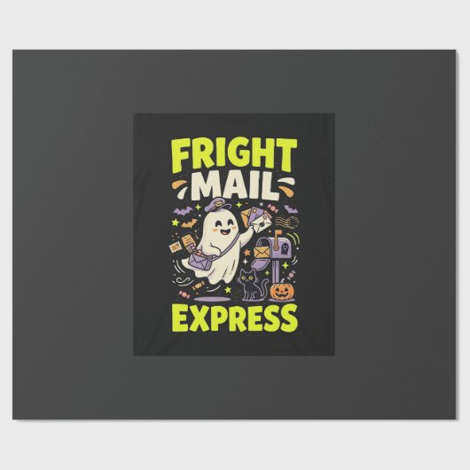 Halloween Fright Mail Express Cadeaupapier (Vlak)