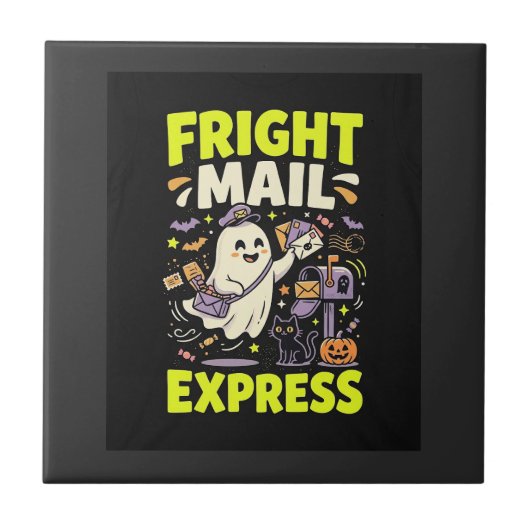 Halloween Fright Mail Express Tegeltje (Voorkant)