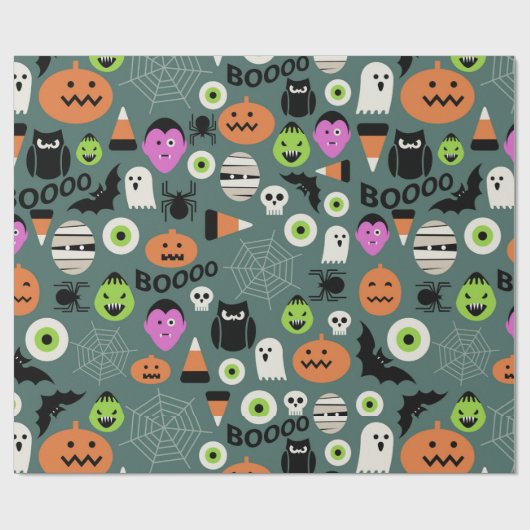 Halloween Fright Night Cadeaupapier (Vlak)