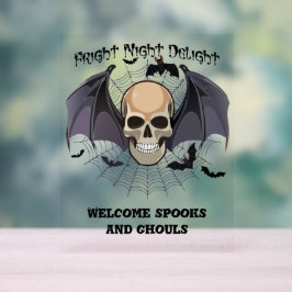 Halloween Fright Night Delight Acryl Bord