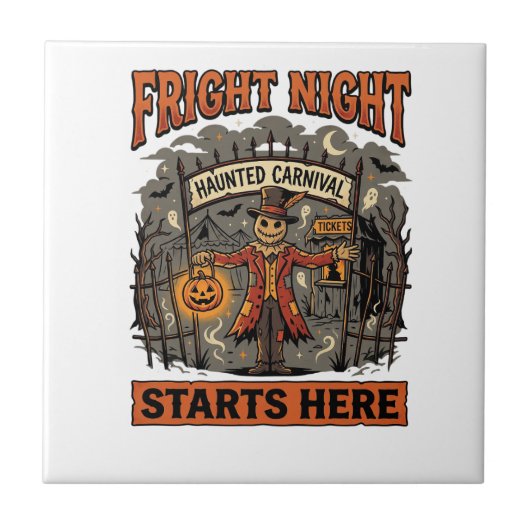 Halloween Fright Night Festival Tegeltje (Voorkant)