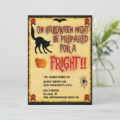Halloween Fright Night Kaart (Staand voorkant)