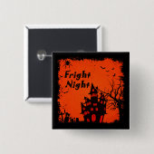 Halloween Fright Night Vierkante Button 5,1 Cm (Voorkant /achterkant)