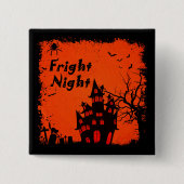 Halloween Fright Night Vierkante Button 5,1 Cm (Voorkant)