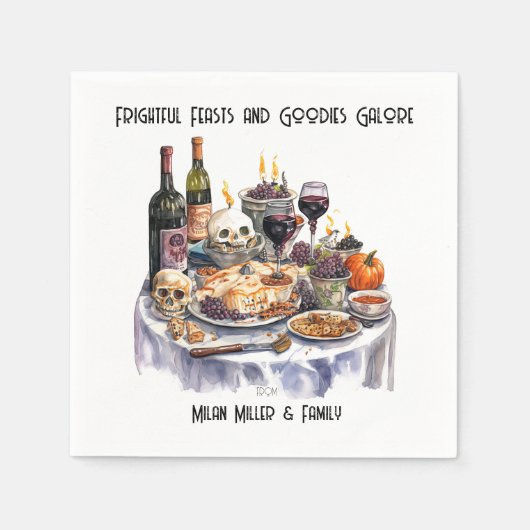 Halloween Frightful Feasts Papieren servet (Voorkant)