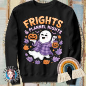 Halloween Frights en Flannel Nights Schattige Ghos Trui
