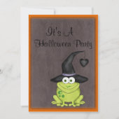 Halloween Frog in een heksen Pet Kaart (Voorkant)