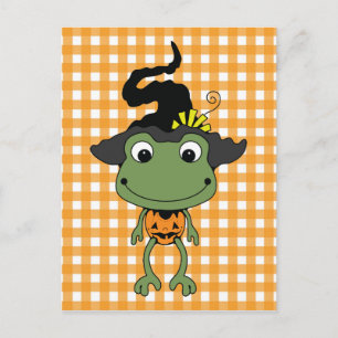 Halloween Frog Witch Briefkaart