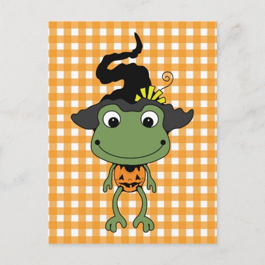 Halloween Frog Witch Briefkaart (Voorkant)