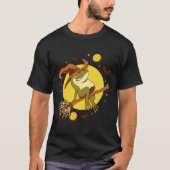 Halloween Frog Witch Flying T-shirt (Voorkant)