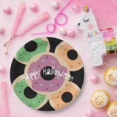 Halloween Frosted Donut en Sprinkles Papieren Bordje (Feest)