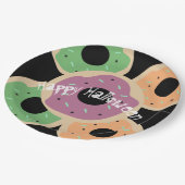 Halloween Frosted Donut en Sprinkles Papieren Bordje (Gekanteld)