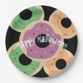 Halloween Frosted Donut en Sprinkles Papieren Bordje (Voorkant)