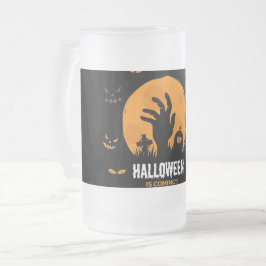Halloween Frosted Glass Beer Mok