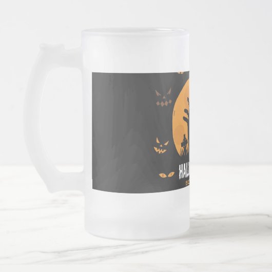 Halloween Frosted Glass Beer Mok (Links)