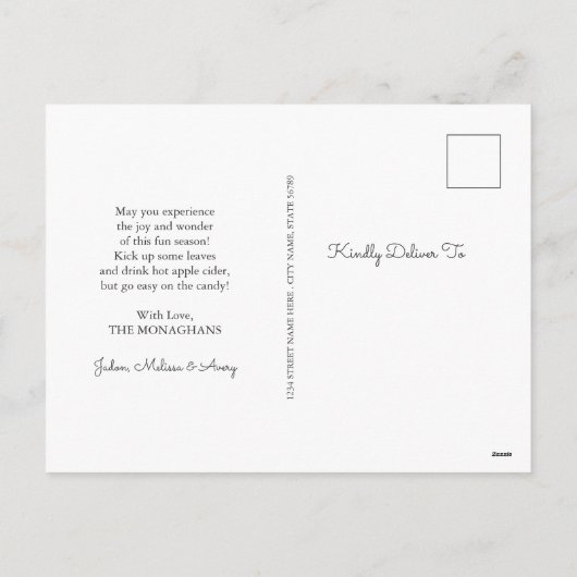 Halloween Full Bleed Briefkaart (Achterkant)