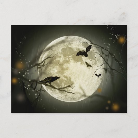 Halloween Full Moon Briefkaart (Voorkant)