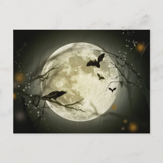 Halloween Full Moon Briefkaart (Voorkant)