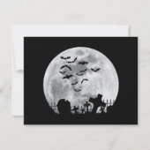 Halloween Full Moon Cemetery Graveyard Spooky Bats (Achterkant)