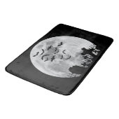 Halloween Full Moon Cemetery Graveyard Spooky Bats Badmat (Gekanteld)