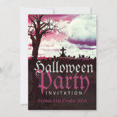 Halloween Full Moon Fun Uitnodiging (Voorkant)