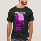 Halloween Full Moon Graveyard T-shirt (Voorkant)