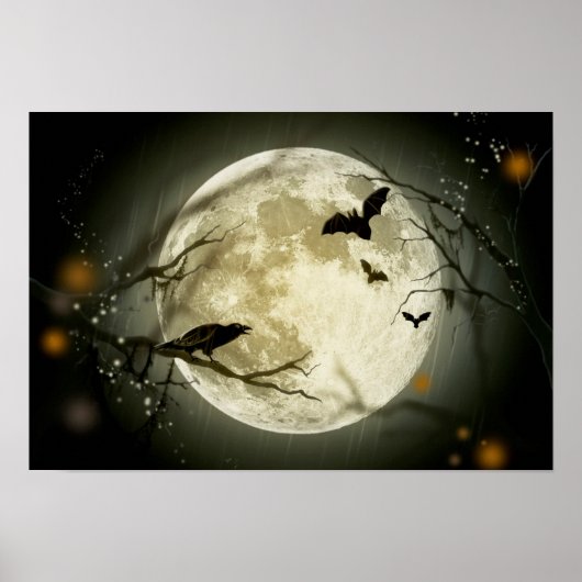Halloween Full Moon Poster (Voorkant)